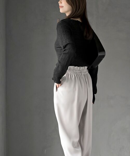 rps（アールピーエス）の「バブルシャーリングクルーネックカットソー（Tシャツ/カットソー・レディース・アイボリー/グリーン/ブラック・フリー）」の17枚目の写真