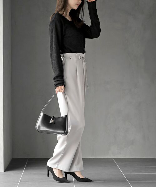 rps（アールピーエス）の「バブルシャーリングクルーネックカットソー（Tシャツ/カットソー・レディース・アイボリー/グリーン/ブラック・フリー）」の18枚目の写真