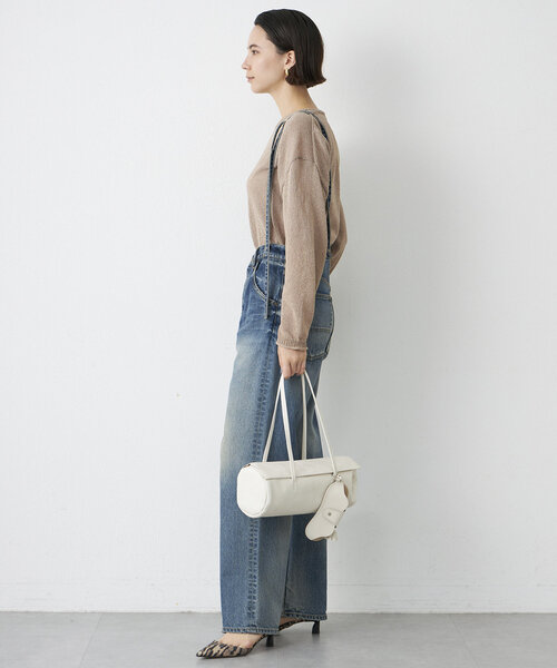 Whim Gazette（ウィムガゼット）の「ペーパーヤーンプルオーバー（ニット/セーター・レディース・モカ/ブラック/ライトベージュ・FREE）」の16枚目の写真