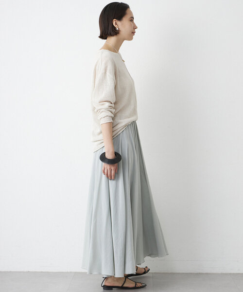 Whim Gazette（ウィムガゼット）の「ペーパーヤーンプルオーバー（ニット/セーター・レディース・モカ/ブラック/ライトベージュ・FREE）」の10枚目の写真