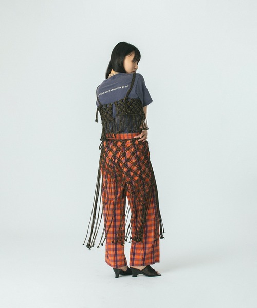 ROSE BUD（ローズバッド）の「MACRAME BUSTIER（ニット/セーター・レディース・ブラック/ホワイト・ONE SIZE）」の8枚目の写真