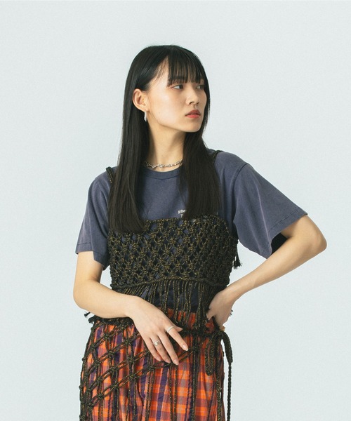 ROSE BUD（ローズバッド）の「MACRAME BUSTIER（ニット/セーター・レディース・ブラック/ホワイト・ONE SIZE）」の10枚目の写真