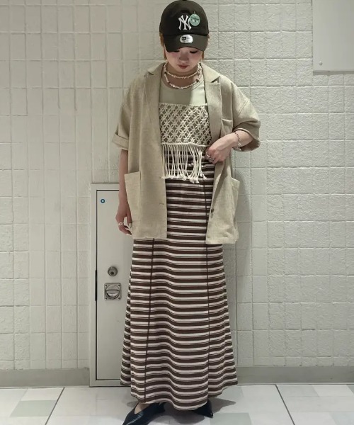 ROSE BUD（ローズバッド）の「MACRAME BUSTIER（ニット/セーター・レディース・ブラック/ホワイト・ONE SIZE）」の15枚目の写真