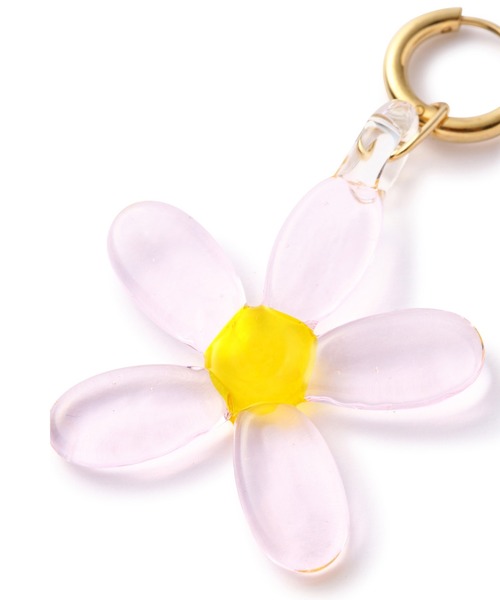 NINFA handmade（ニンファハンドメイド）の「(NINFA handmade)フラワーフープピアス（ピアス（両耳用）・レディース・グリーン/ピンク・ONE SIZE）」の11枚目の写真