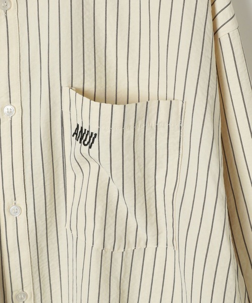 Anui（アニュイ）の「【UNISEX】マルチWAYストライプシャツ（シャツ/ブラウス・レディース・ホワイト×イエロー/ホワイト×ブルー・MEDIUM）」の13枚目の写真