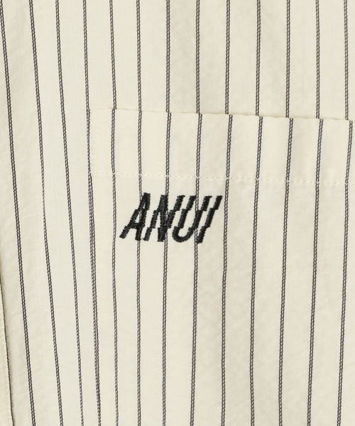 Anui（アニュイ）の「【UNISEX】マルチWAYストライプシャツ（シャツ/ブラウス・レディース・ホワイト×イエロー/ホワイト×ブルー・MEDIUM）」の9枚目の写真
