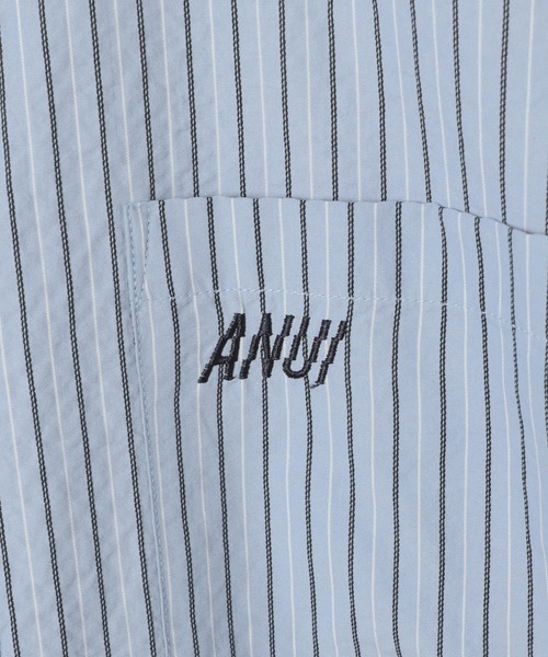 Anui（アニュイ）の「【UNISEX】マルチWAYストライプシャツ（シャツ/ブラウス・レディース・ホワイト×イエロー/ホワイト×ブルー・MEDIUM）」の10枚目の写真
