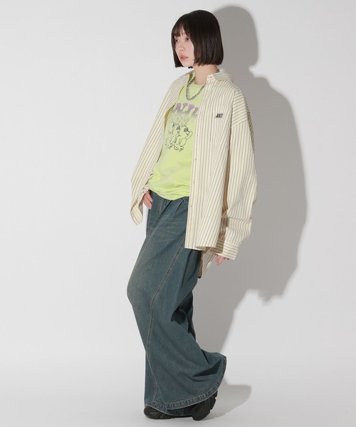 Anui（アニュイ）の「【UNISEX】マルチWAYストライプシャツ（シャツ/ブラウス・レディース・ホワイト×イエロー/ホワイト×ブルー・MEDIUM）」の18枚目の写真
