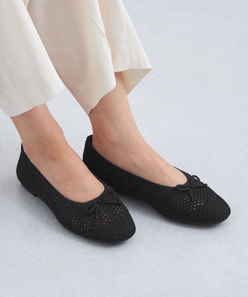 green label relaxing（グリーンレーベルリラクシング）の「ウェルネス シアーニット バレエシューズ / ニットシューズ（バレエシューズ・レディース・シルバー/ブラウン/ベージュ/ブラック・22.5cm/23cm/23.5cm/24cm/24.5cm/25cm）」の6枚目の写真