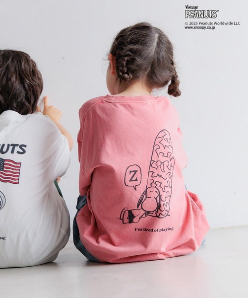 PEANUTS(ピーナッツ)の「【PEANUTS×BAYFLOW】ピーナッツアソートTEE(KIDS)(Tシャツ/カットソー・キッズ・チャコール/ネイビー/レッド/オフホワイト/ブルーグリーン・120cm/130cm/140cm/150cm/110cm)」の1枚目の写真