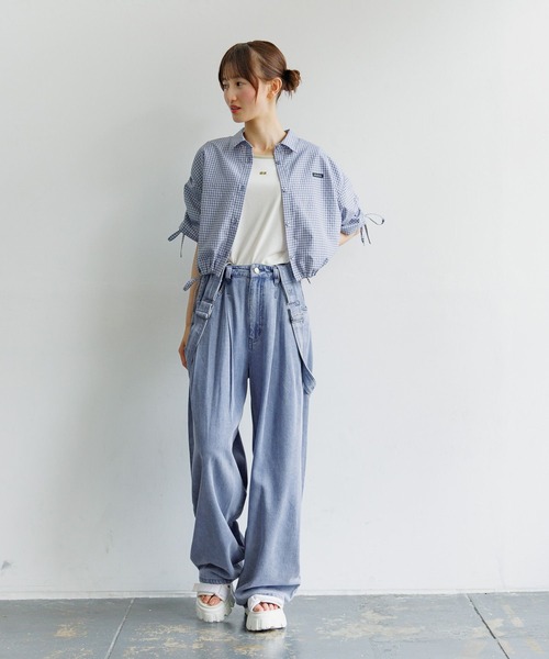グローバルワーク しゅり/エアリーリラックスデニムワンピース ジャンスカ グローバルワーク しゅり/エアリーリラックスデニムワンピース