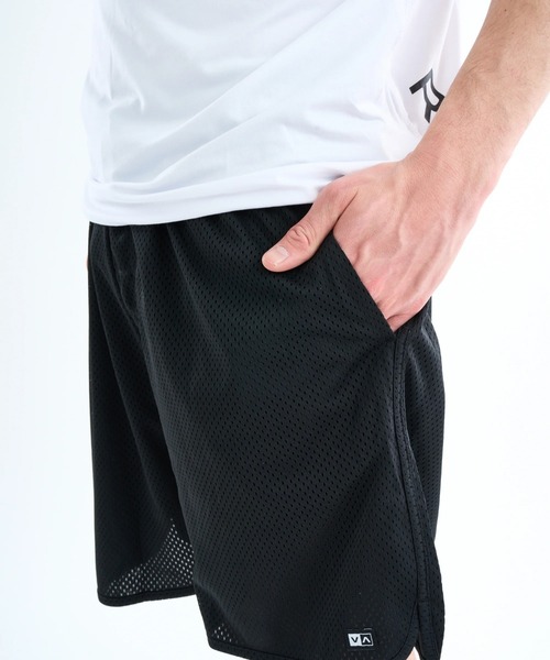 RVCA（ルーカ）の「RVCA メンズ VA ESSENTIAL MESH SHORT 18 ショートパンツ 【2025年春夏モデル】/ルーカウエストゴムメッシュショートパンツ（その他パンツ・メンズ・ブラック/ブラウン系その他・SMALL/MEDIUM/LARGE/X-LARGE）」の4枚目の写真