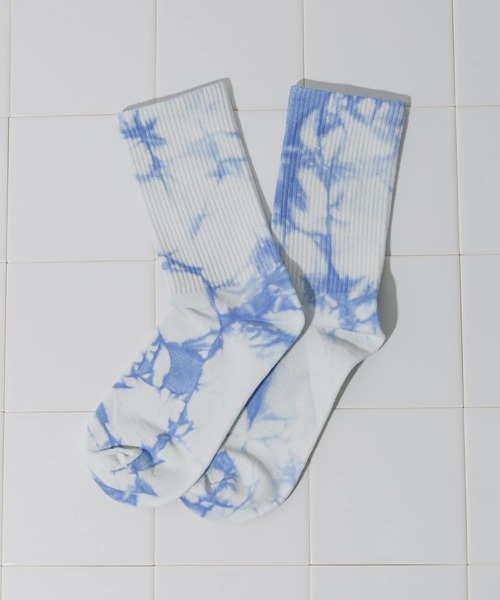 SMELLY(スメリー)の「タイダイソックス(ソックス/靴下・レディース・グレー/ブルー/ピンク・22/25(85-100))」の1枚目の写真