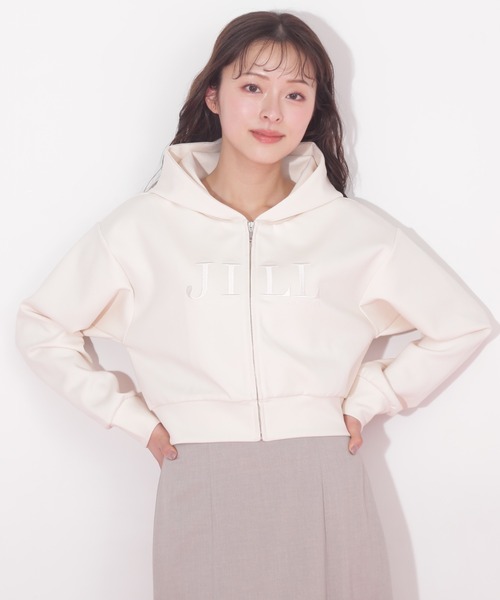 JILL BY JILLSTUART ビッグロゴパーカー ブルーグレー JILL BY JILLSTUART ビッグロゴパーカー ブルーグレー