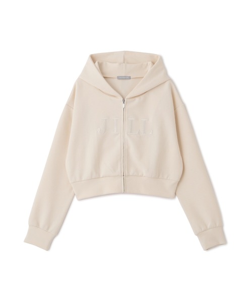 JILL BY JILLSTUART ビッグロゴパーカー ブルーグレー ジルバイジルスチュアート JILL by JILLSTUART 逆開ファスナー