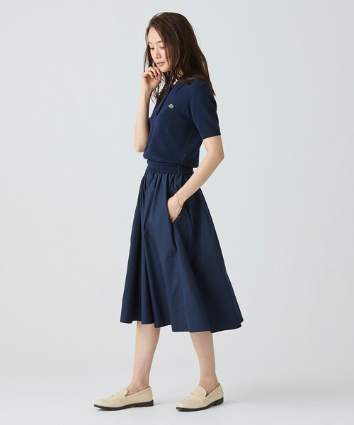 LACOSTE（ラコステ）の「異素材切り替え コンビネーションマテリアルポロドレス フレア ポロワンピース（シャツワンピース・レディース・ネイビー・40/38/36/34）」の19枚目の写真