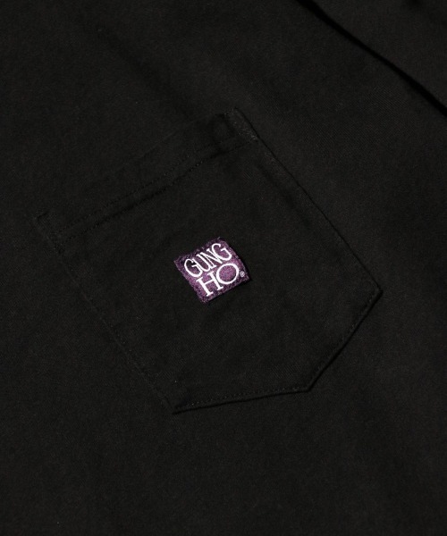 GUNG HO（ガンホー）の「GUNG HO / ガンホー WORKERS POCKET LS TEE ワンポイント ロゴ ポケットTシャツ ロングスリーブTシャツ（Tシャツ/カットソー・メンズ・ホワイト/ブラック・MEDIUM/LARGE/X-LARGE/SMALL）」の11枚目の写真