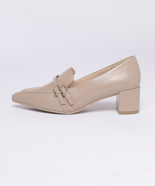 GLACIER lusso(グラシアルッソ)の「ベルト付ローファー(パンプス・レディース・グレイッシュベージュ/ブラック・LL/S/M/L)」の8枚目の写真