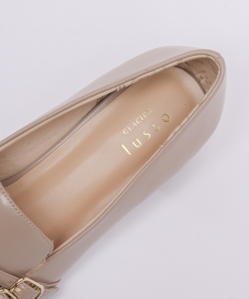 GLACIER lusso(グラシアルッソ)の「ベルト付ローファー(パンプス・レディース・グレイッシュベージュ/ブラック・LL/S/M/L)」の12枚目の写真