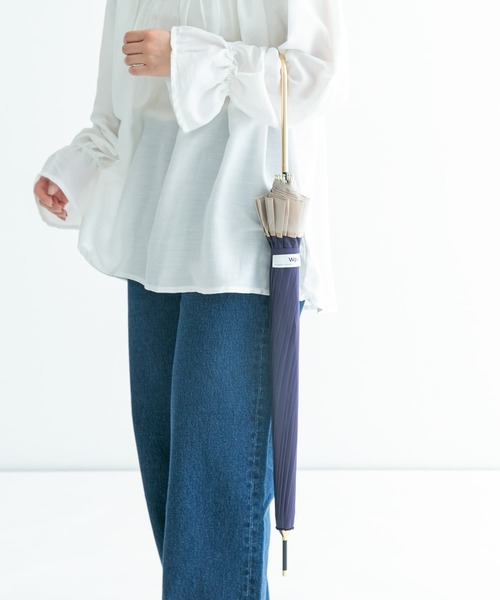 Wpc.（ダブリュピーシー）の「Wpc.　16K パッチワークライナー（長傘・レディース・ベージュ/ネイビー・ONE）」の2枚目の写真