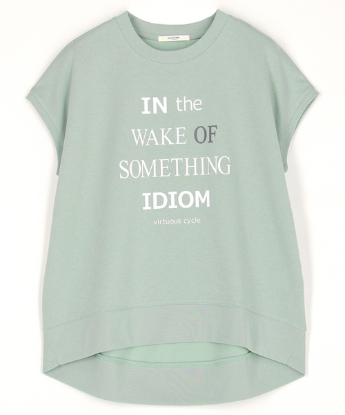 Grand PARK(グランドパーク)の「フレンチスリーブ ロゴ入りカットソー(その他トップス・レディース・ホワイト/チャコールグレー/サックスブルー・FREE)」の3枚目の写真