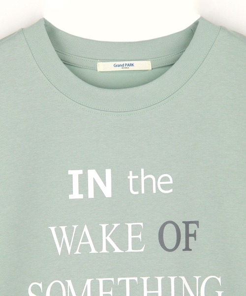 Grand PARK(グランドパーク)の「フレンチスリーブ ロゴ入りカットソー(その他トップス・レディース・ホワイト/チャコールグレー/サックスブルー・FREE)」の5枚目の写真