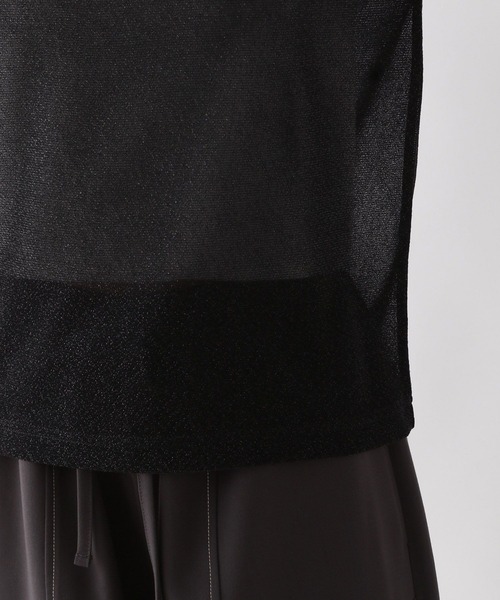 RAGEBLUE（レイジブルー）の「ラメシアーコンパクトTシャツ（Tシャツ/カットソー・レディース・グレー/ブラック・FREE）」の8枚目の写真