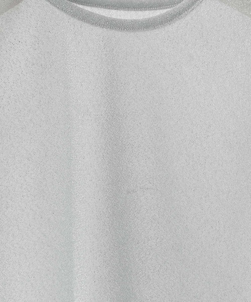 RAGEBLUE（レイジブルー）の「ラメシアーコンパクトTシャツ（Tシャツ/カットソー・レディース・グレー/ブラック・FREE）」の11枚目の写真