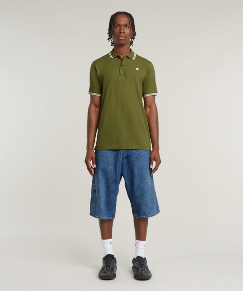G-STAR(ジースター)の「DUNDA SLIM STRIPE POLO/ベーシックデザインワンポイントロゴポロシャツ(ポロシャツ・メンズ・ライトグリーン/グリーン系その他・MEDIUM/LARGE/X-LARGE/X-SMALL/SMALL)」の11枚目の写真