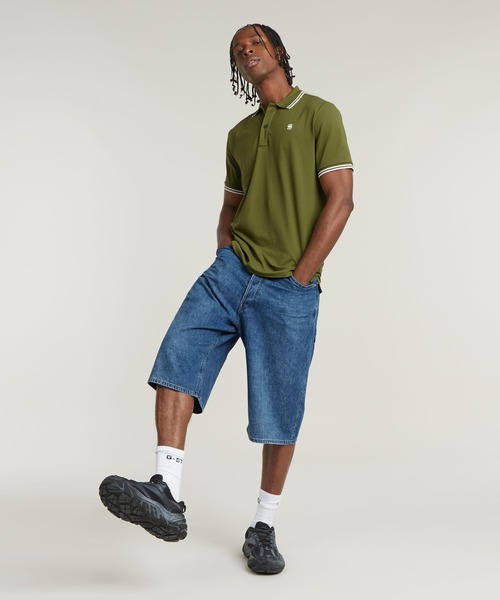 G-STAR(ジースター)の「DUNDA SLIM STRIPE POLO/ベーシックデザインワンポイントロゴポロシャツ(ポロシャツ・メンズ・ライトグリーン/グリーン系その他・MEDIUM/LARGE/X-LARGE/X-SMALL/SMALL)」の12枚目の写真