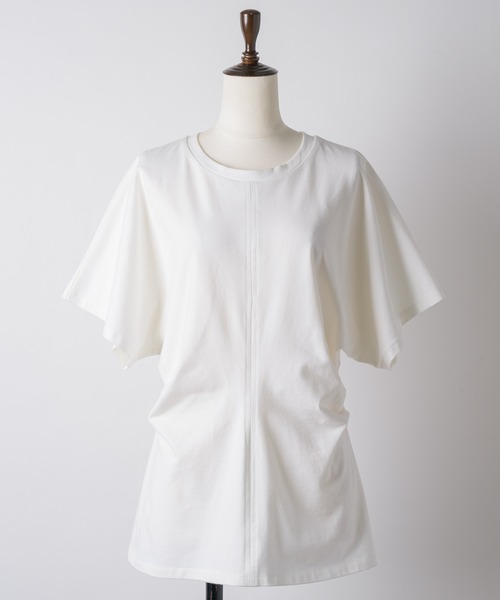 yae(ヤエ)の「Waist tuck T-shirt/ウエストタックTシャツ(Tシャツ/カットソー・レディース・ホワイト/ブラック・FREE)」の15枚目の写真
