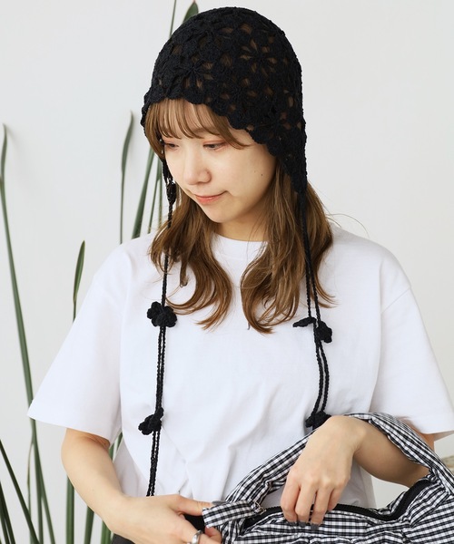 クロシェ編み バブーシュカ（キャップ）｜ROOPTOKYO（ループトウキョウ
