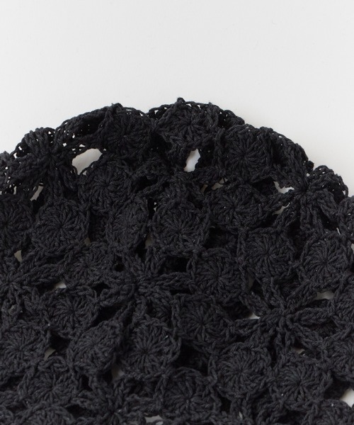 ROOPTOKYO（ループトウキョウ）の「クロシェ編み バブーシュカ（キャップ・レディース・キャメル/ブラック/アイボリー・FREE）」の14枚目の写真