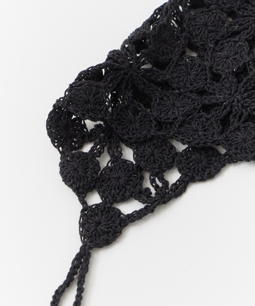 ROOPTOKYO（ループトウキョウ）の「クロシェ編み バブーシュカ（キャップ・レディース・キャメル/ブラック/アイボリー・FREE）」の15枚目の写真