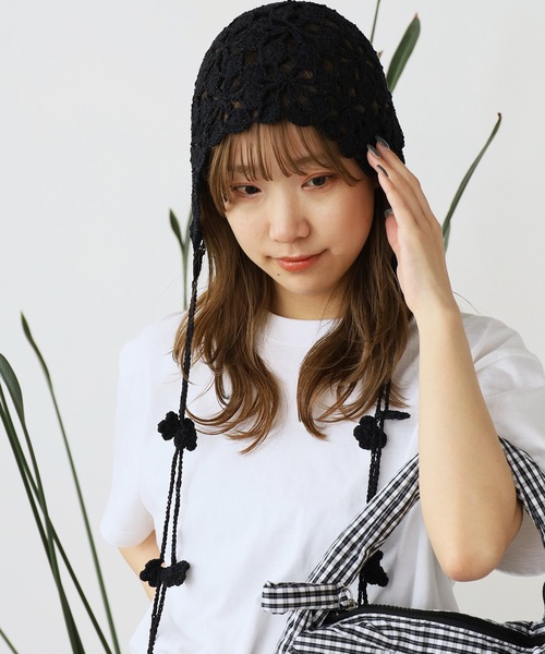 クロシェ編み バブーシュカ（キャップ）｜ROOPTOKYO（ループトウキョウ