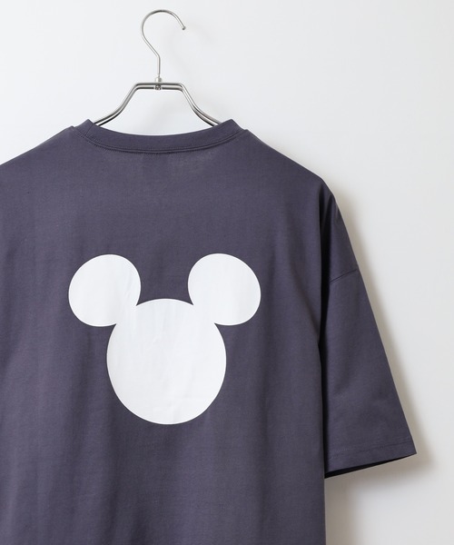 MICKEY MOUSE（ミッキーマウス）の「MICKEY MOUSE ミッキーマウス オーバーＴシャツ unisex（Tシャツ/カットソー・メンズ・ダークグリーン/ブラック/オレンジ/チャコール/オフホワイト/杢グレー・XL/M/L）」の5枚目の写真
