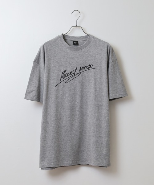 MICKEY MOUSE（ミッキーマウス）の「MICKEY MOUSE ミッキーマウス オーバーＴシャツ unisex（Tシャツ/カットソー・メンズ・ダークグリーン/ブラック/オレンジ/チャコール/オフホワイト/杢グレー・XL/M/L）」の17枚目の写真