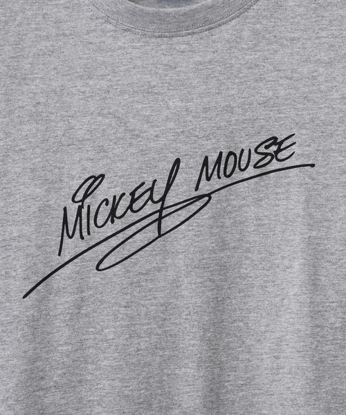 MICKEY MOUSE（ミッキーマウス）の「MICKEY MOUSE ミッキーマウス オーバーＴシャツ unisex（Tシャツ/カットソー・メンズ・ダークグリーン/ブラック/オレンジ/チャコール/オフホワイト/杢グレー・XL/M/L）」の18枚目の写真