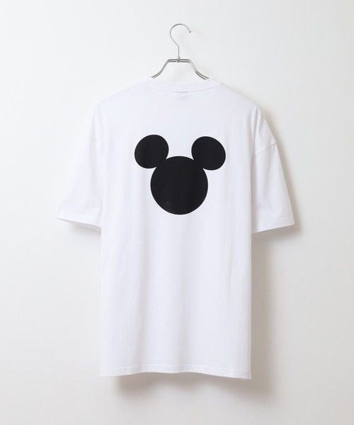 MICKEY MOUSE（ミッキーマウス）の「MICKEY MOUSE ミッキーマウス オーバーＴシャツ unisex（Tシャツ/カットソー・メンズ・ダークグリーン/ブラック/オレンジ/チャコール/オフホワイト/杢グレー・XL/M/L）」の8枚目の写真