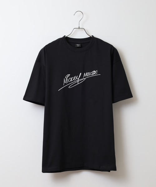 MICKEY MOUSE（ミッキーマウス）の「MICKEY MOUSE ミッキーマウス オーバーＴシャツ unisex（Tシャツ/カットソー・メンズ・ダークグリーン/ブラック/オレンジ/チャコール/オフホワイト/杢グレー・XL/M/L）」の9枚目の写真