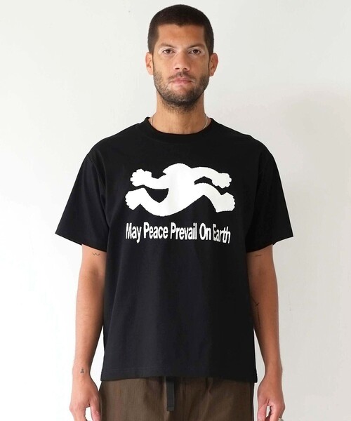 GOOD MORNING TAPES（グッドモーニングテープ）の「【Good Morning Tapes/グッドモーニングテープス】 MAY PEACE PREVAIL ON EARTH SS TEE（Tシャツ/カットソー・メンズ・ブラック・L/M）」の2枚目の写真