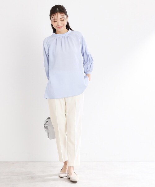 Reflect(リフレクト)の「◆【マシンウォッシュ可】リラクシーセンタープレスパンツ(その他パンツ・レディース・サンドベージュ/ネイビー/オフホワイト・05/07/11/13/15 /17/09)」の9枚目の写真