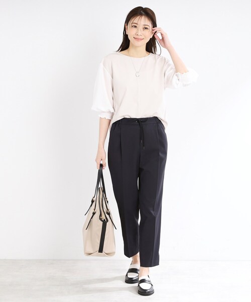 Reflect(リフレクト)の「◆【マシンウォッシュ可】リラクシーセンタープレスパンツ(その他パンツ・レディース・サンドベージュ/ネイビー/オフホワイト・05/07/11/13/15 /17/09)」の17枚目の写真
