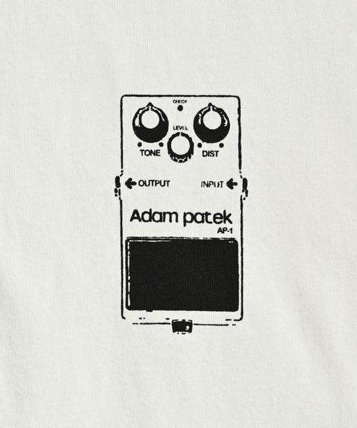 ADAM PATEK（アダムパテック）の「【ADAMPATEK/アダムパテック】distortion long sleeve T/エフェクタープリントロングスリーブTシャツ（Tシャツ/カットソー・メンズ・ホワイト/ブラック・2/1）」の4枚目の写真