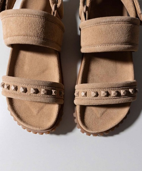 ASH（アッシュ）の「ASH/アッシュ【TIXTY】スタッズスエードサンダル フラット スポサン 2.5cmヒール（サンダル・レディース・ブラウン/ピンク・35/36/37/38/39）」の16枚目の写真