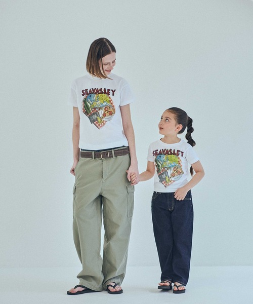 SEA グラフィックTシャツ 半袖 ホワイト SEA（シー）の「GRAPHIC TEE (SEAVALLEY PIZZA SHOP TEE）（T