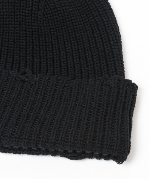 HARE(ハレ)の「ダメージビーニー(HARE)(ニットキャップ/ビーニー・メンズ・ブラック・FREE)」の9枚目の写真