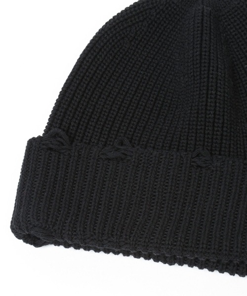 HARE(ハレ)の「ダメージビーニー(HARE)(ニットキャップ/ビーニー・メンズ・ブラック・FREE)」の7枚目の写真
