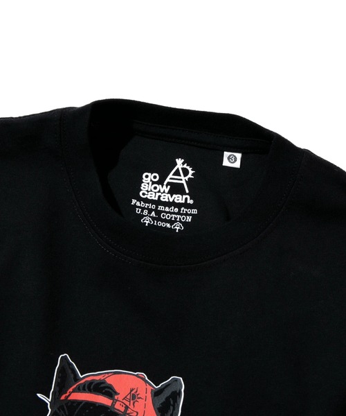 go slow caravan（ゴースローキャラバン）の「USA/C 中華そば猫 TEE（Tシャツ/カットソー・メンズ・ブラック/ホワイト・X-LARGE/LARGE/MEDIUM/SMALL）」の6枚目の写真