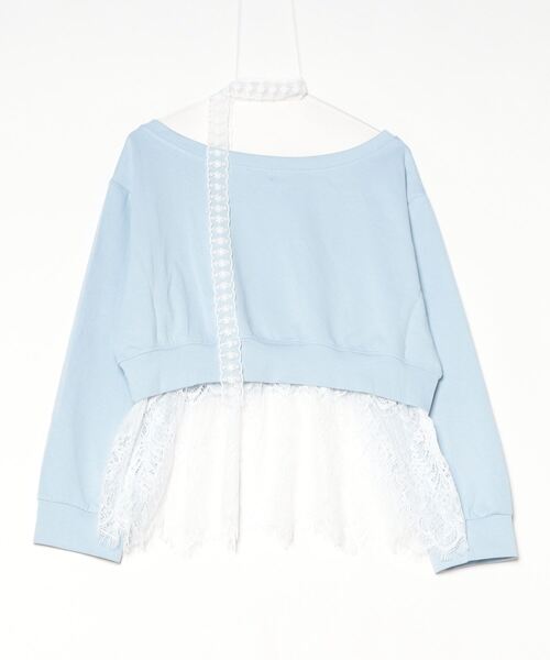 ampm(エーエムピーエム)の「レースチョーカーオフショルカットソー(Tシャツ/カットソー・レディース・グレー/ブルー/ブラック/ネイビー・FREE)」の14枚目の写真